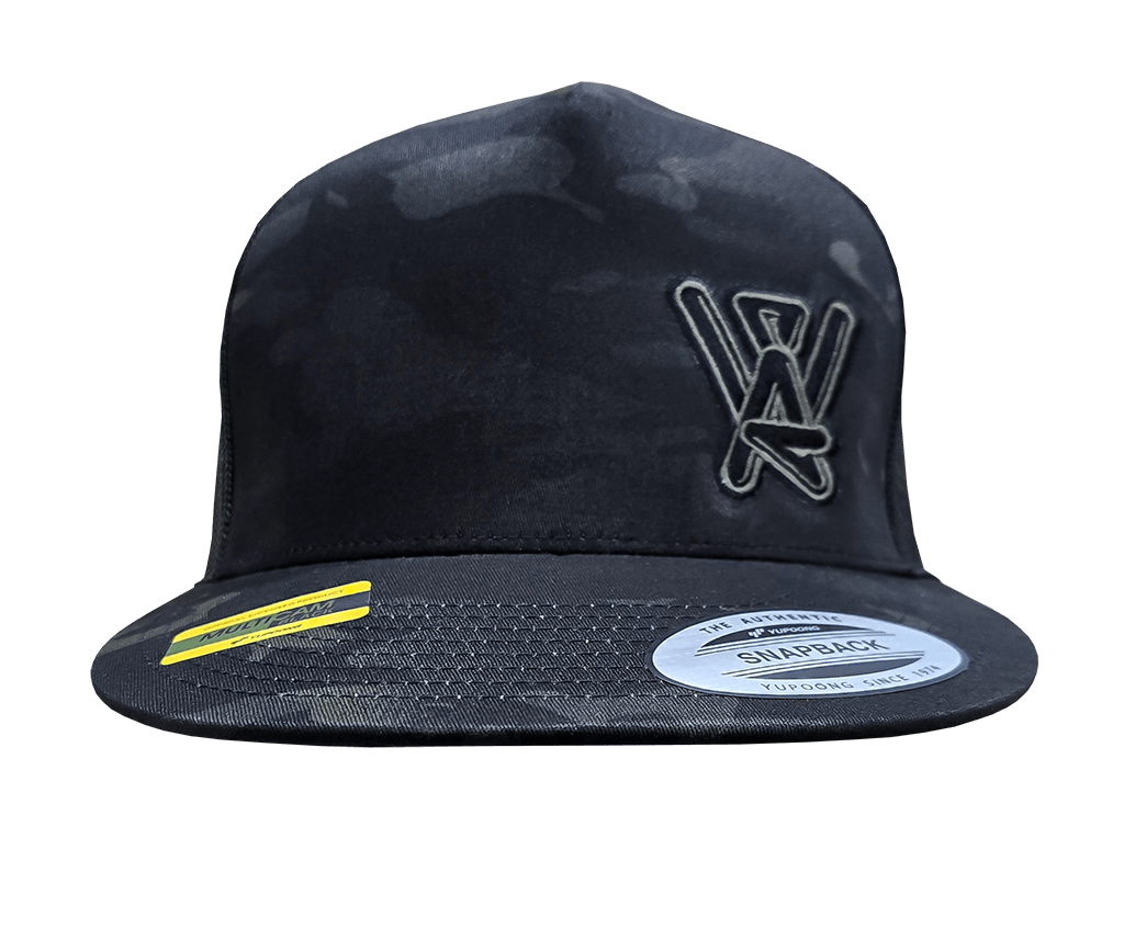 Flat Brimmed Camo Snapback Hat