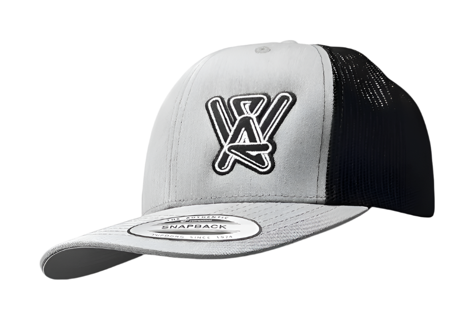 Light Gray/Black Snapback Hat