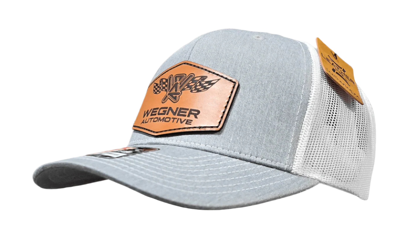 *Limited Edition* Light Gray/White Leather Patch Hat