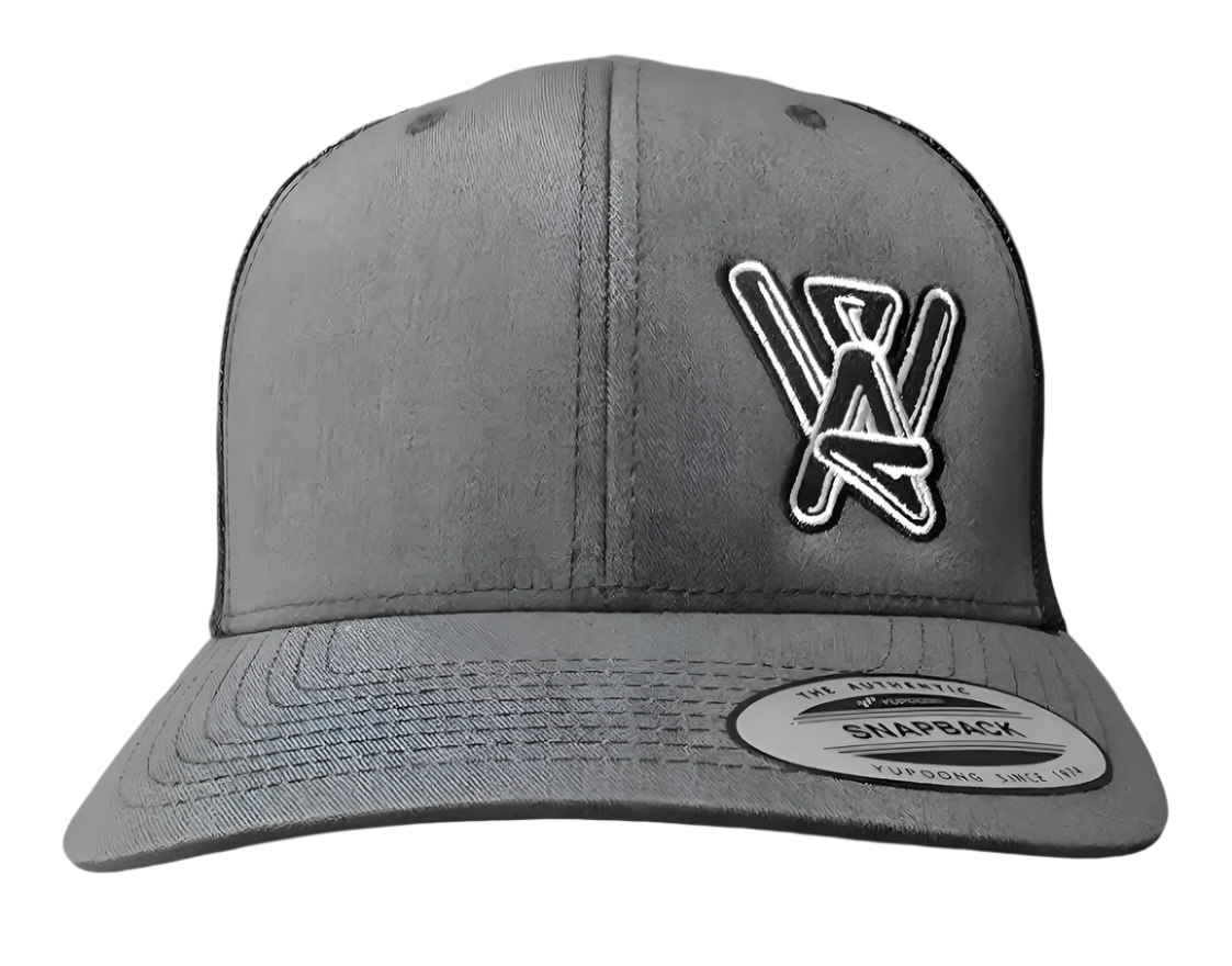 Charcoal/ Black Snapback Hat