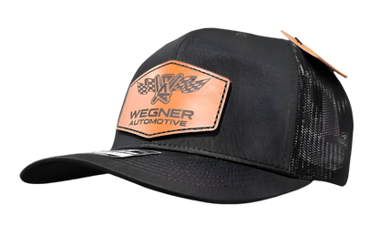 *Limited Edition* Black Leather Patch Hat
