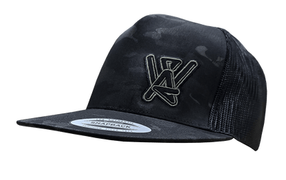 Flat Brimmed Camo Snapback Hat