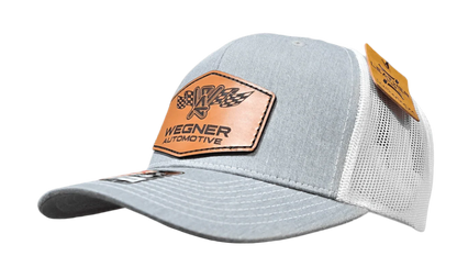 *Limited Edition* Light Gray/White Leather Patch Hat