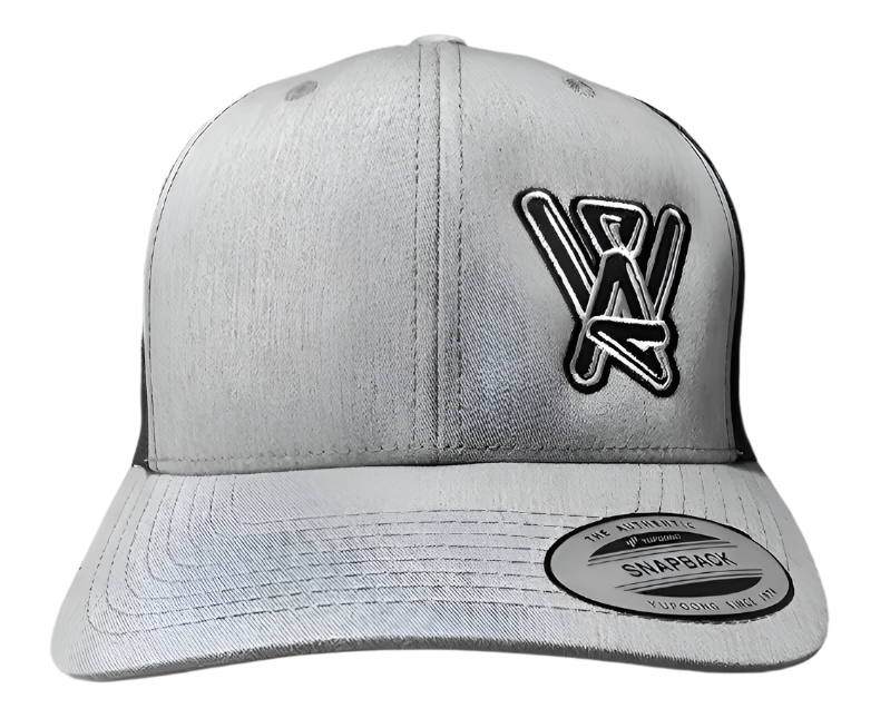 Light Gray/Black Snapback Hat